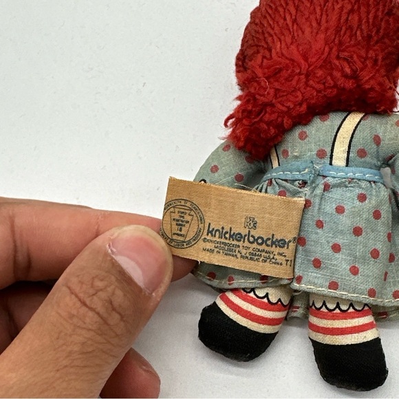 Vintage Small 5" Knickerbocker Raggedy Ann & Andy Dolls - Picture 5 of 7